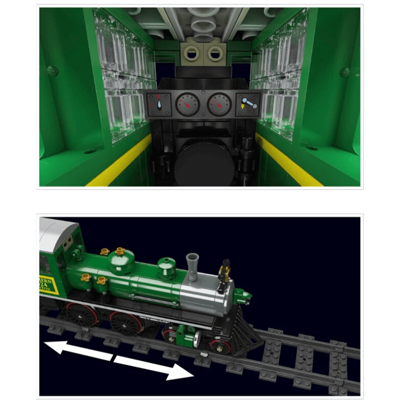 Southern Steam Locomotive Remote Control - Building Blocks Set | Power Brickz