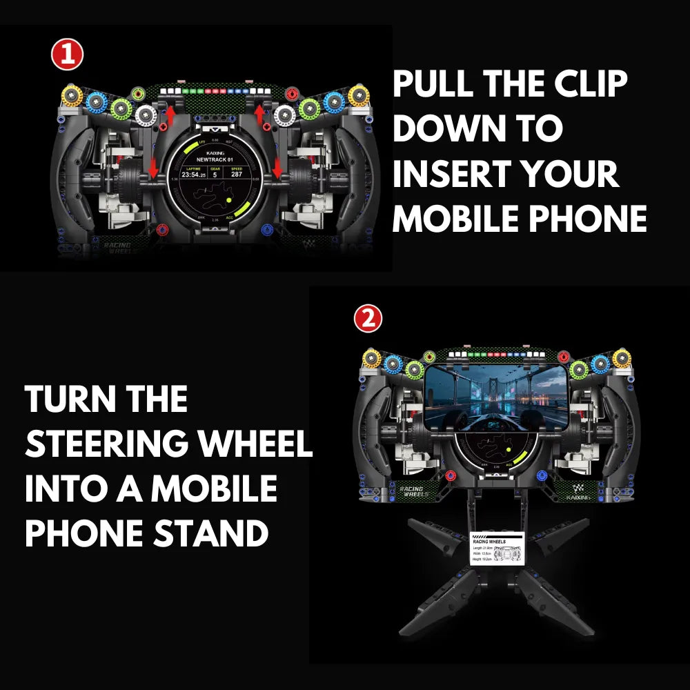 1:1 Podium Steering Wheel GT3 made from Building Blocks