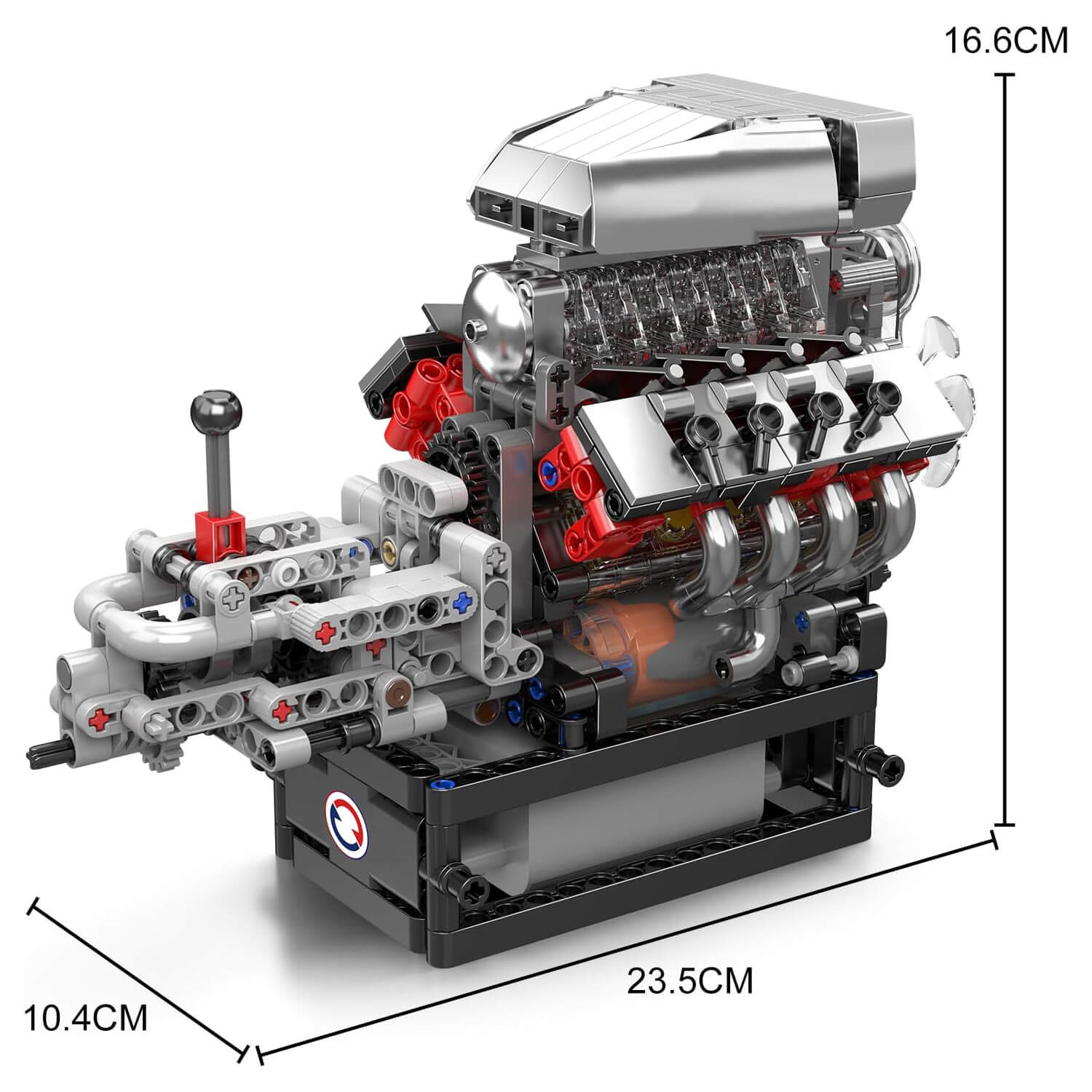 Iconic V8 Supercharged Engine - Building Blocks Set | Power Brickz