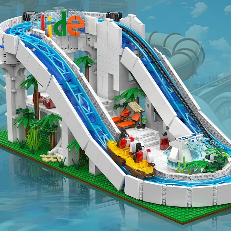 Motorized Water Slide - Building Blocks Set | Power Brickz
