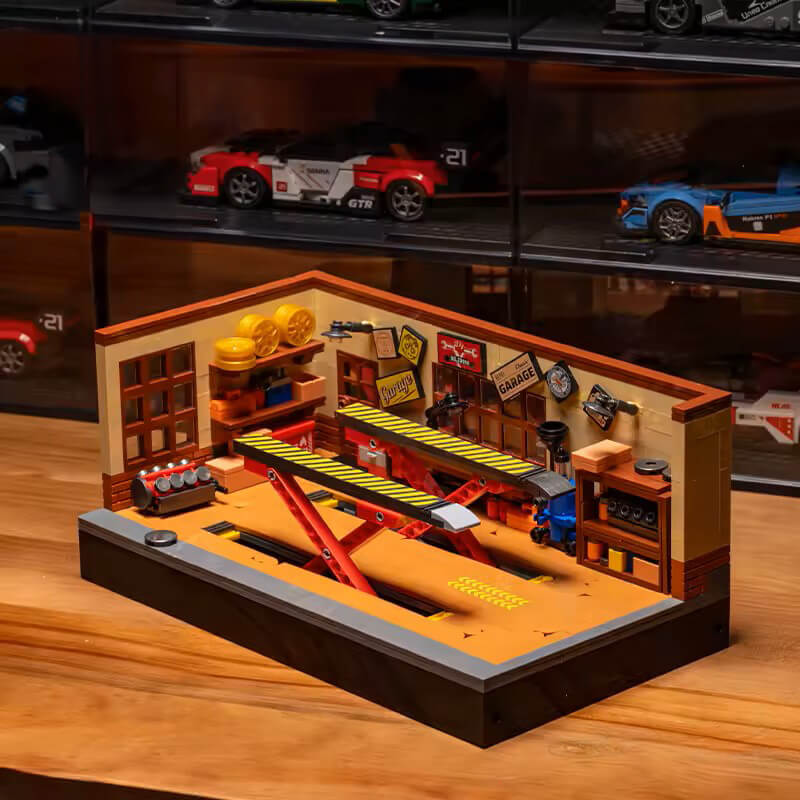 Vintage Auto Garage - Building Blocks Set | Power Brickz