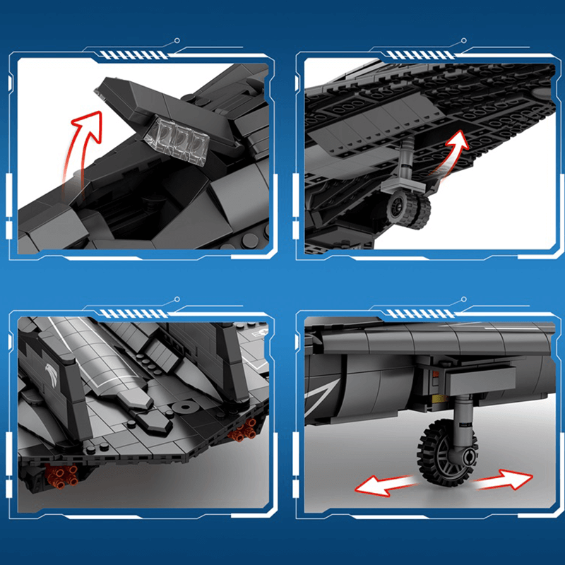 SR-Reconnaissance Aircraft - Building Blocks Set | Power Brickz