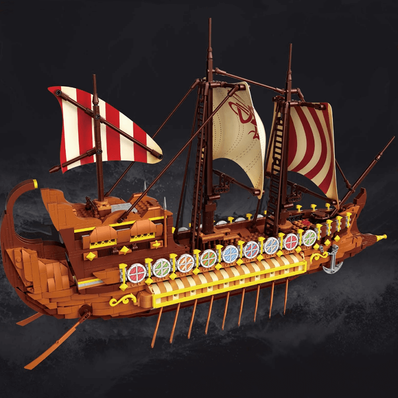 Ancient Viking Warship - Building Blocks Set | Power Brickz