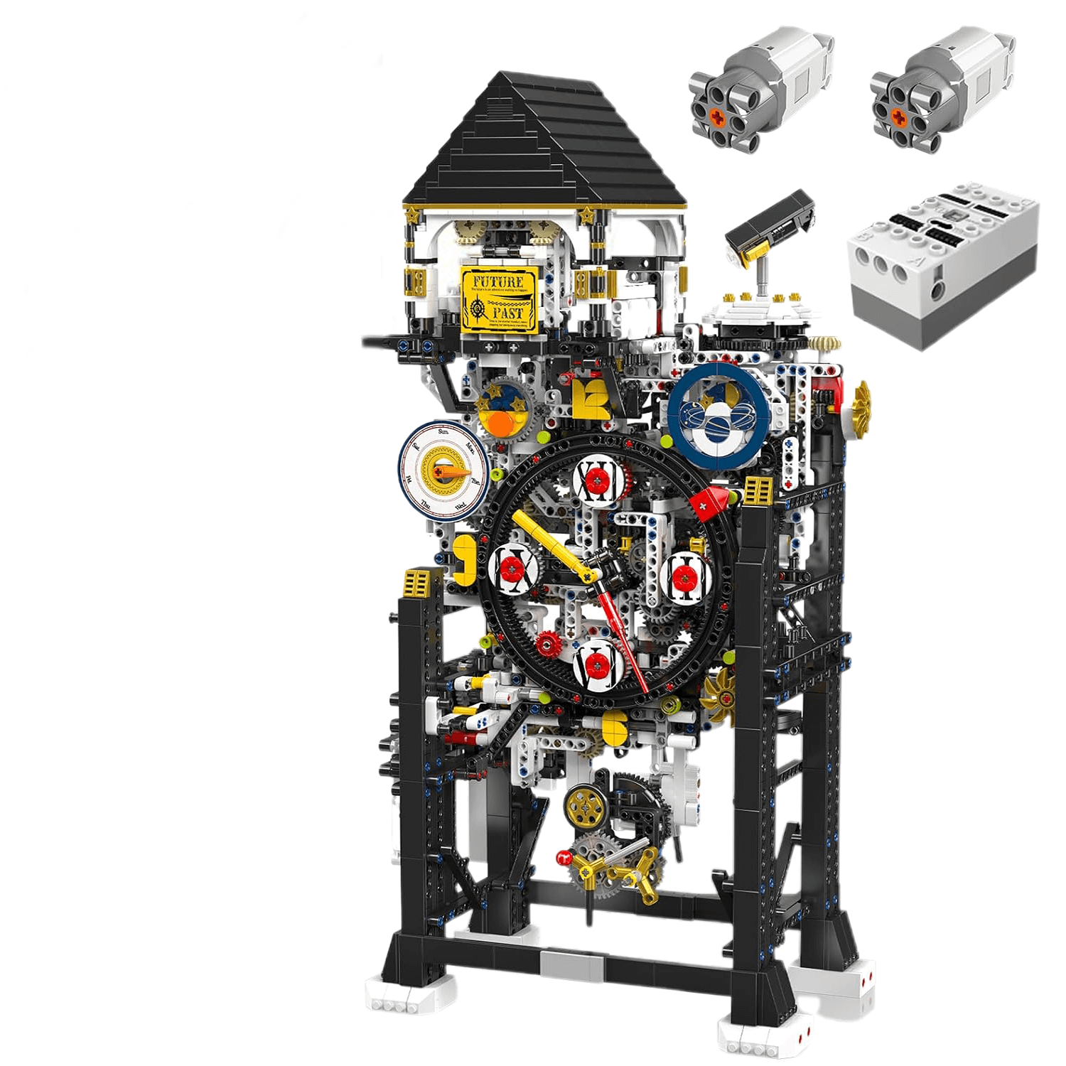 Motorized Cyberpunk Mechanical Clock - Building Blocks Set | Power Brickz