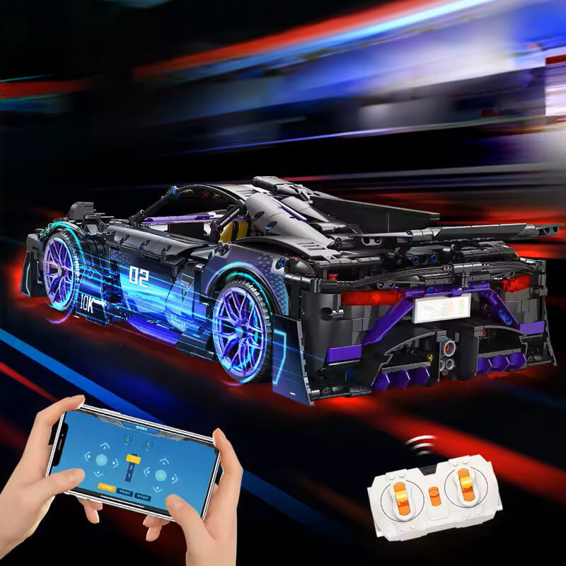 German Hypercar One Remote Control - Building Blocks Set | Power Brickz