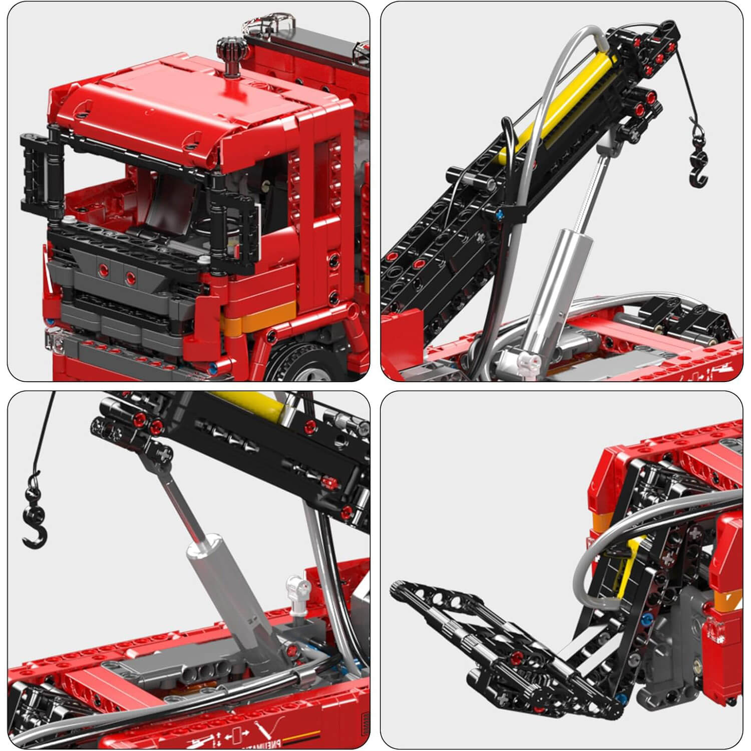 European Pneumatic Tow Truck - Building Blocks Set | Power Brickz