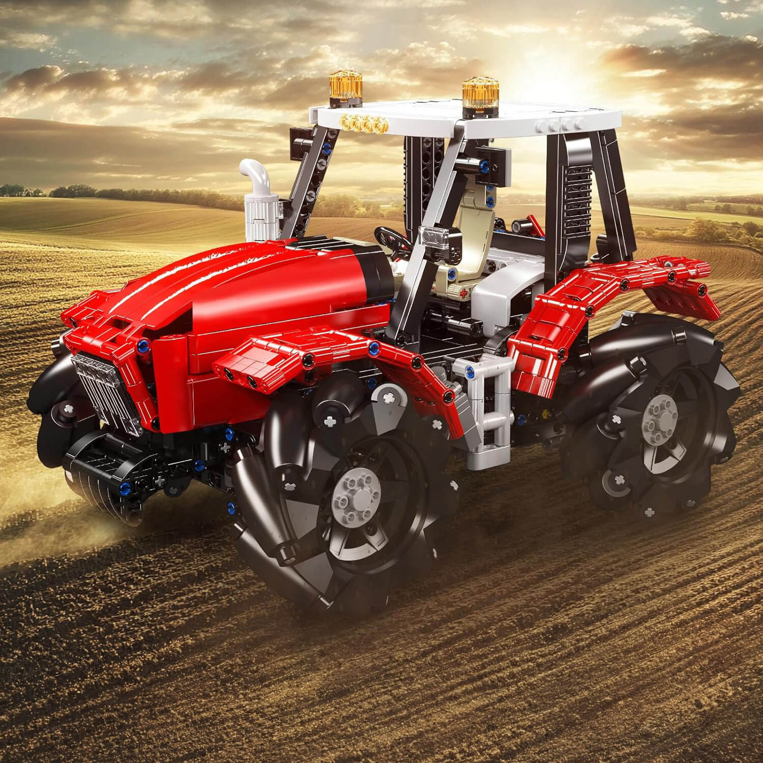 Agricultural Tractor Remote Control - Building Blocks Set | Power Brickz