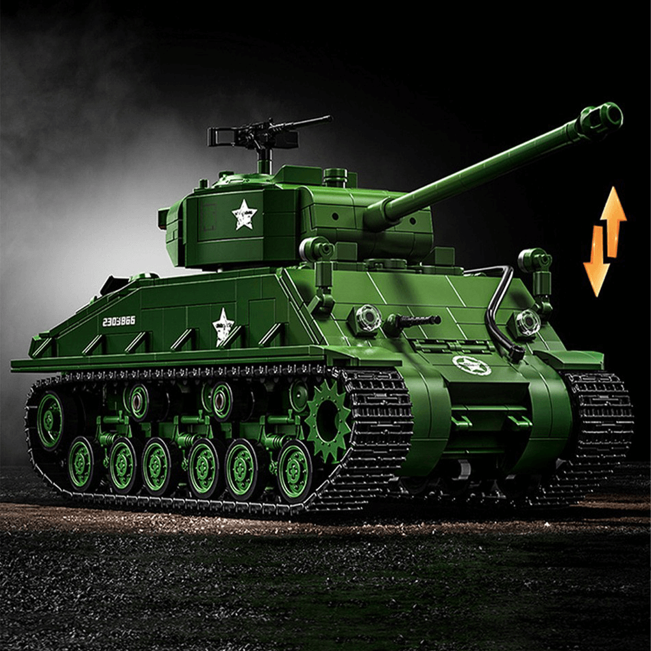 M4 Sherman Battle Tank - Building Blocks Set | Power Brickz
