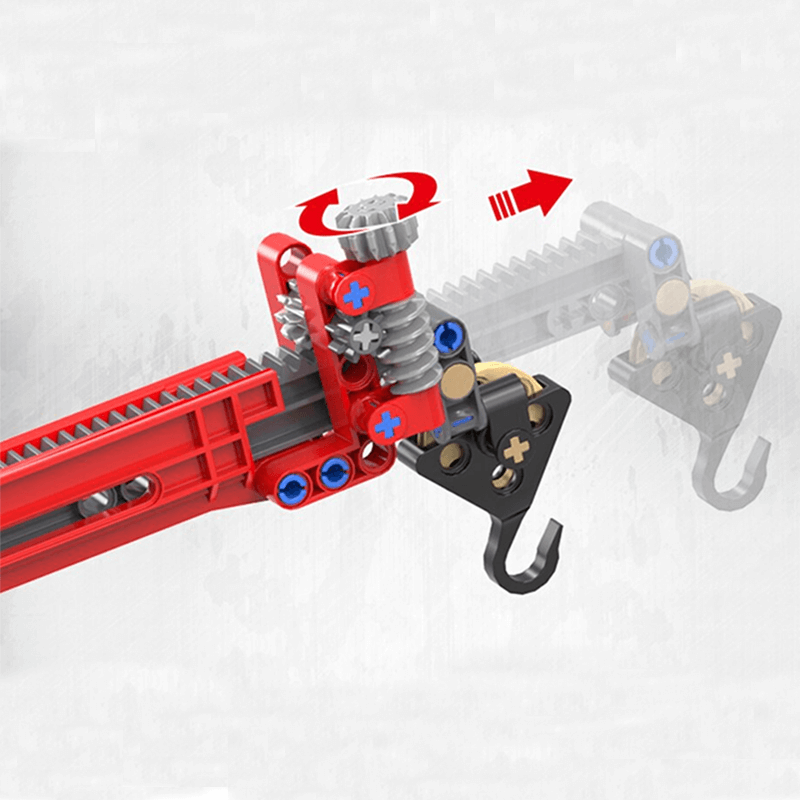 Truck With Crane Remote Control - Building Blocks Set | Power Brickz