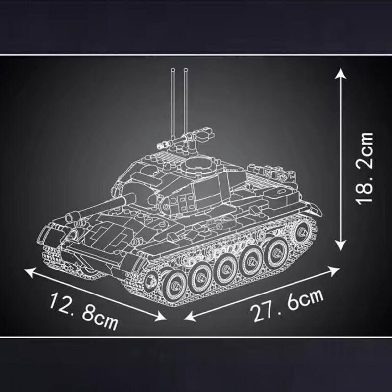 M24 Chaffee Tank Remote Control - Building Blocks Set | Power Brickz