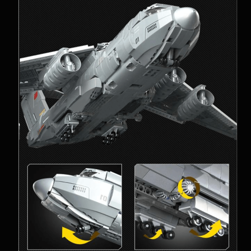 Xi'an Y-Cargo Aircraft - Building Blocks Set | Power Brickz