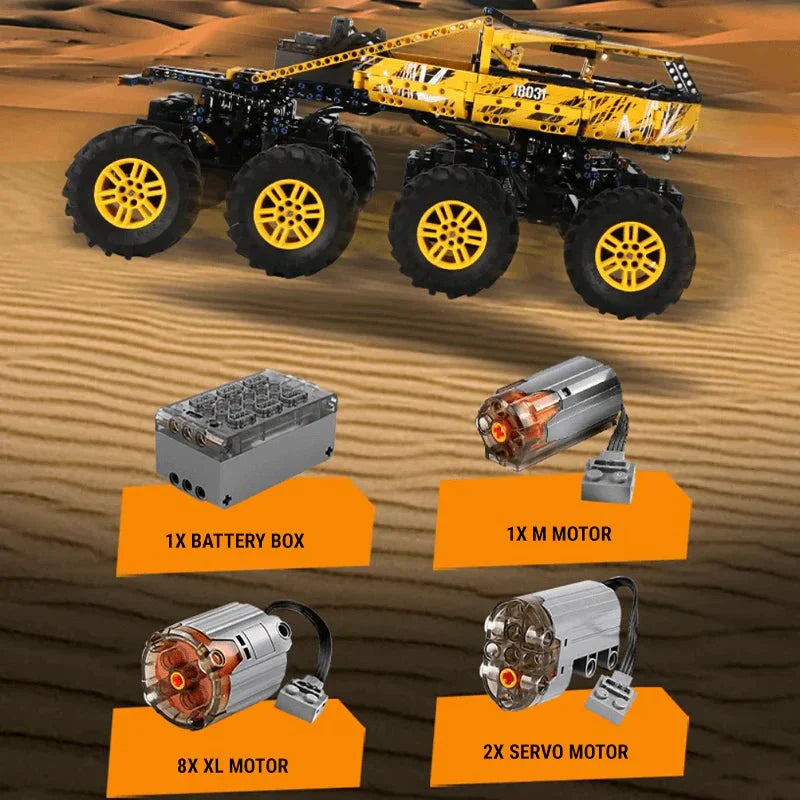 8-Wheel Drive Off-Roader - Building Blocks Set | Power Brickz