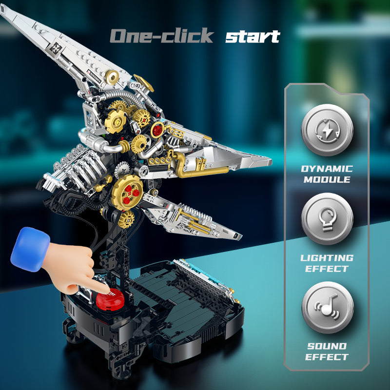 Cyber Pterosaurs Head | 894pcs — view 8 | Power Brickz