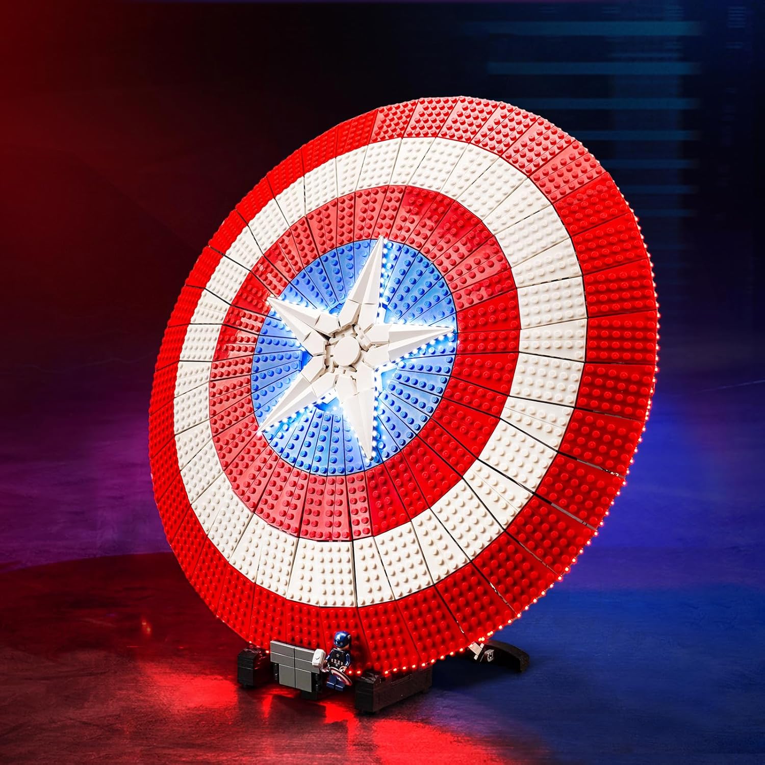 Captain America's Shield 76262 LED Light Kit – Building Block Lighting | Power Brickz™