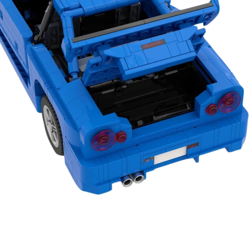 Power Brickz Skyline R34 GTR Vspec | 1095pcs SKU MOC-174789