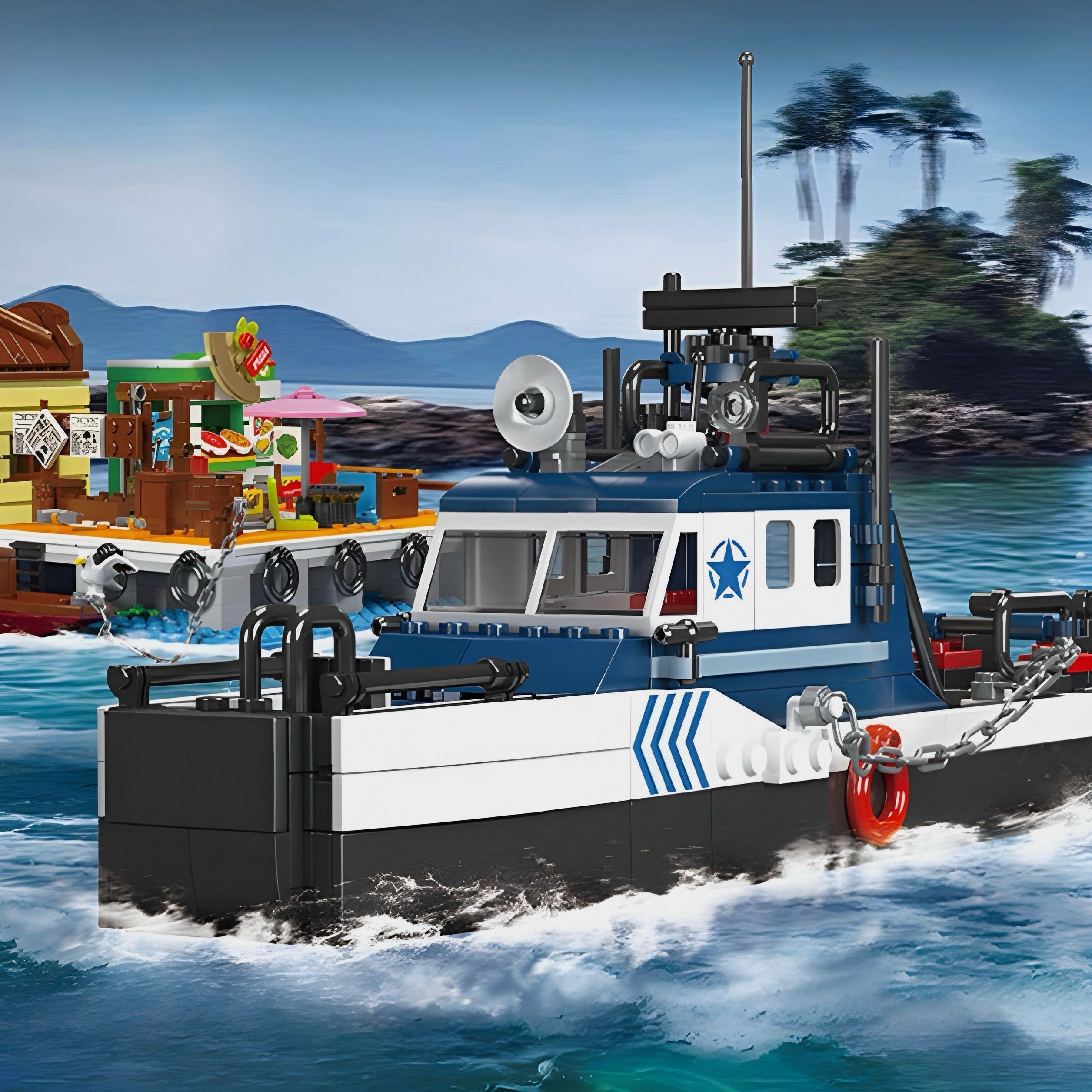 Police Boat | 416pcs — view 5 | Power Brickz