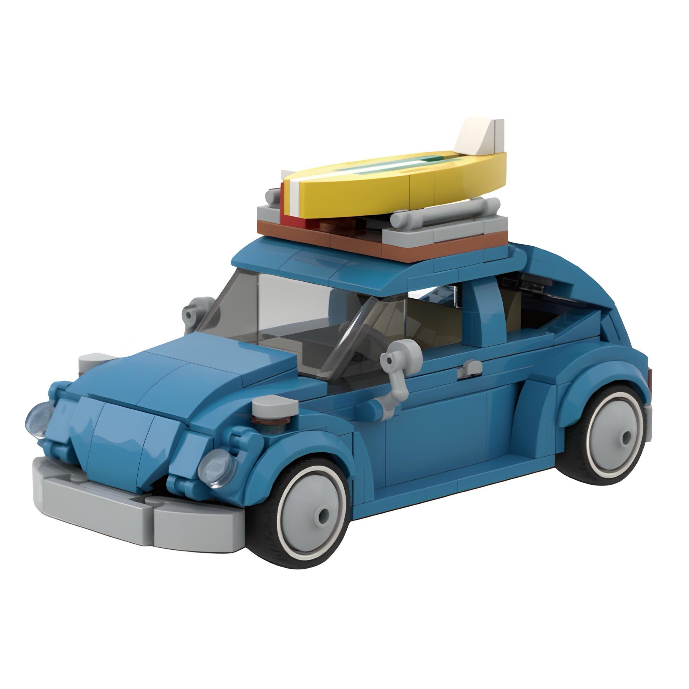 Camperized Beetle Classic Car Building Blocks – 348 pieces – collector-grade vehicle replica