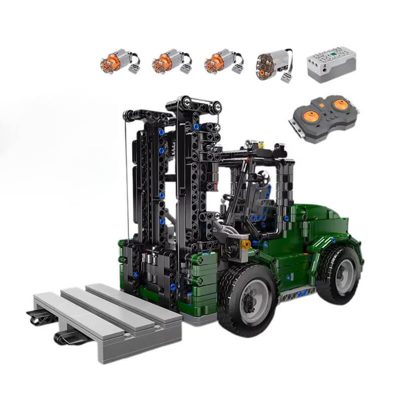 Industrial Heavy Forklift - Building Blocks Set | Power Brickz