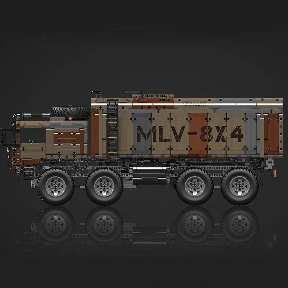 8x8 Desert Heavy Hauler - Building Blocks Set | Power Brickz