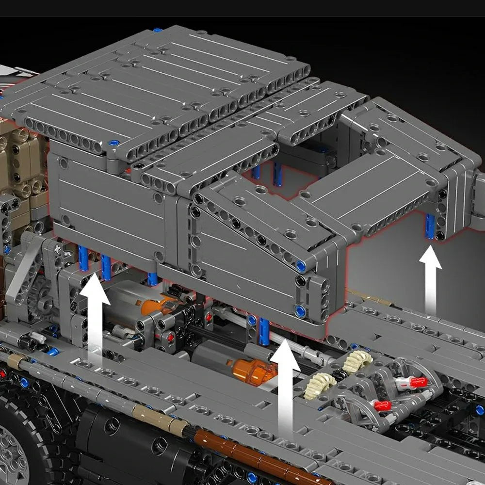 8x8 Desert Heavy Hauler - Building Blocks Set | Power Brickz