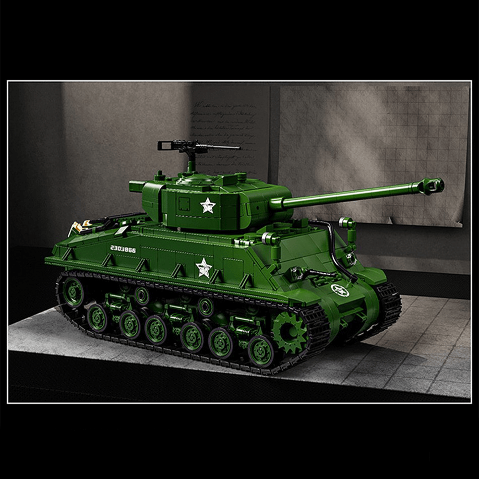 M4 Sherman Battle Tank - Building Blocks Set | Power Brickz