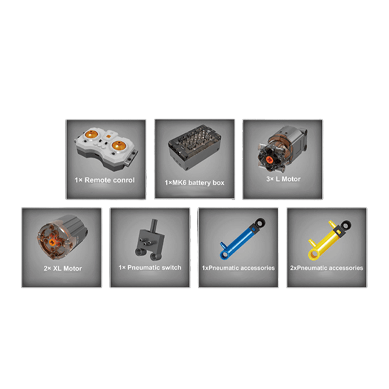 Container Forklift - Ultimate Edition - Building Blocks Set | Power Brickz