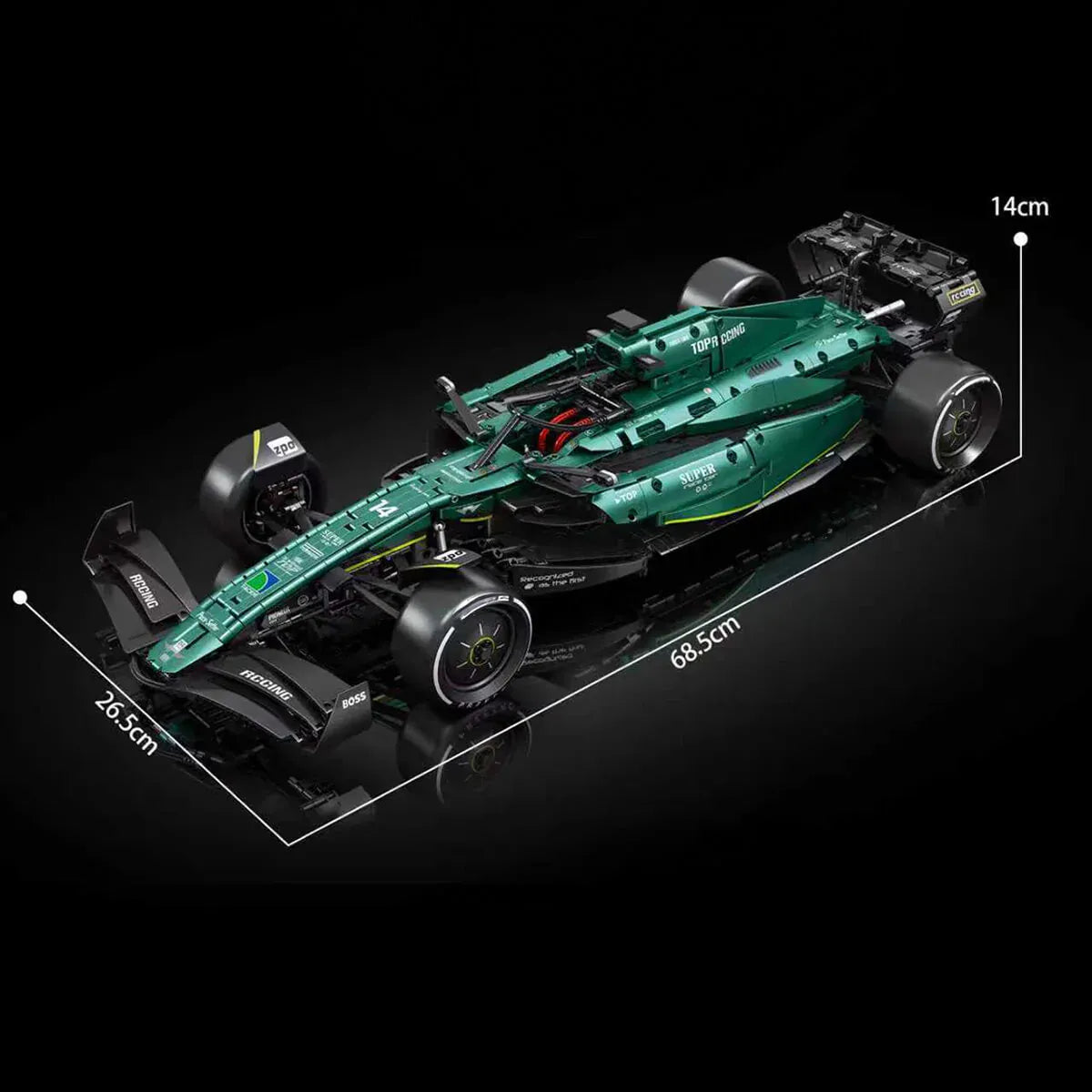 AMR 25 Formula 1 Car – brick-built display model made from building blocks