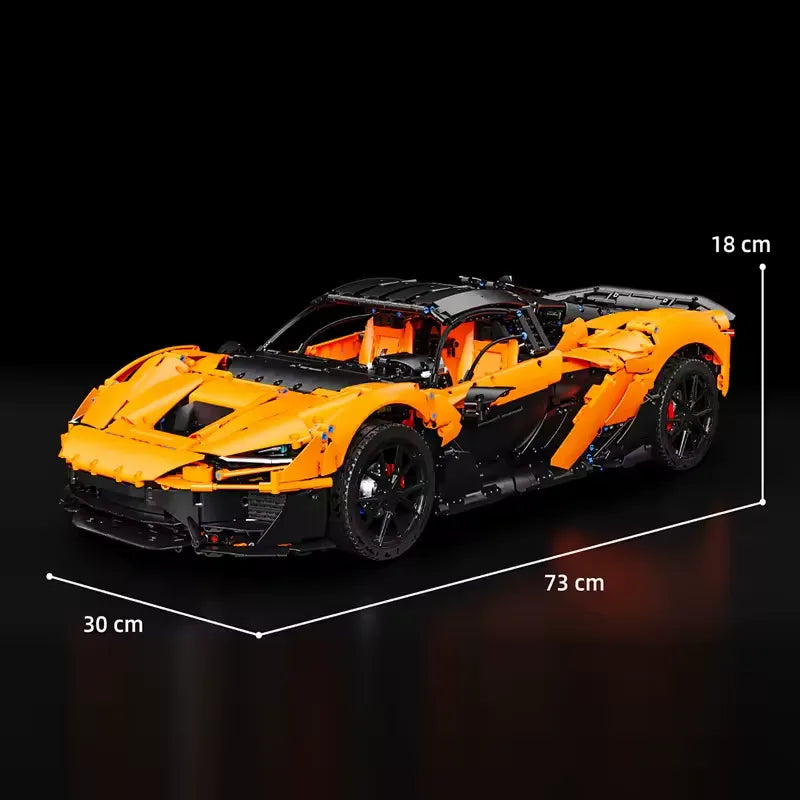 British Hypercar W1 – brick-built display model made from building blocks