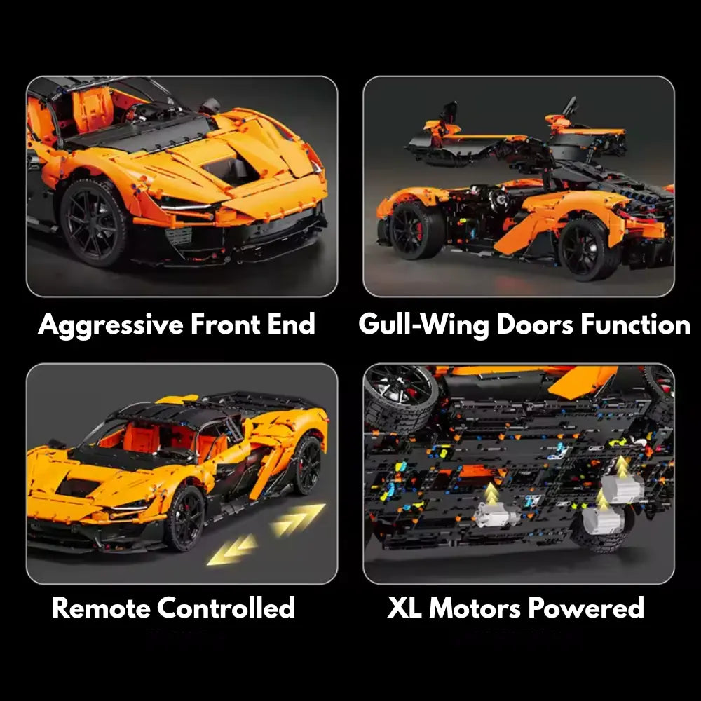 British Hypercar W1 – brick-built display model made from building blocks