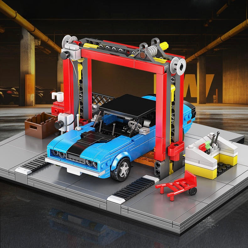 70s American Auto Repair Shop – Mould King 24086 – Power Brickz
