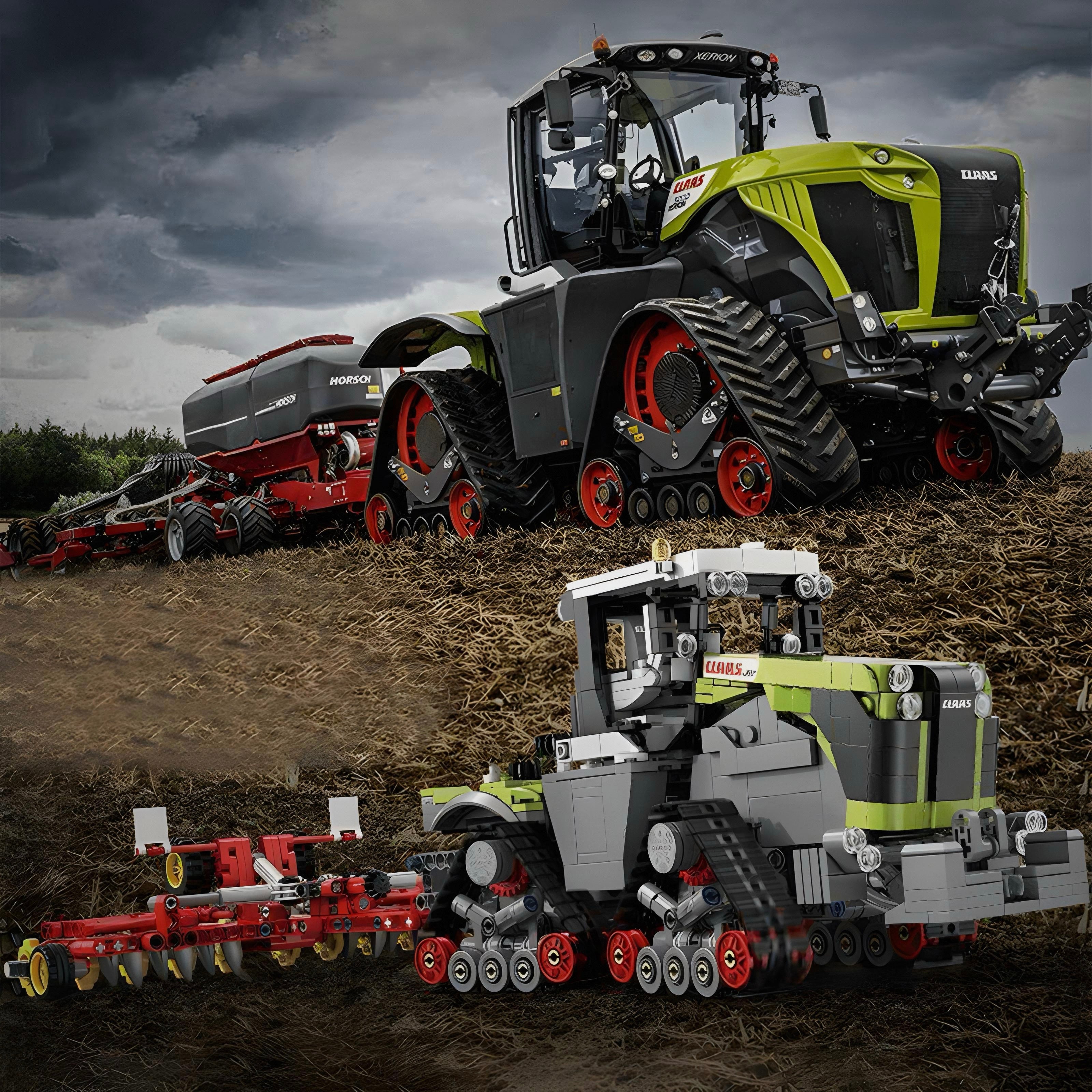Claas Xerion 5000 Trac TS | 1336pcs — view 4 | Power Brickz