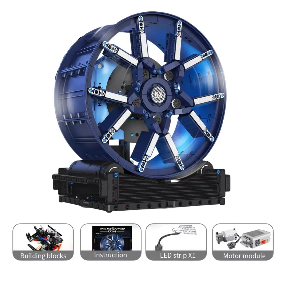 French W16 Hypercar Wheel Display Building Blocks Kit