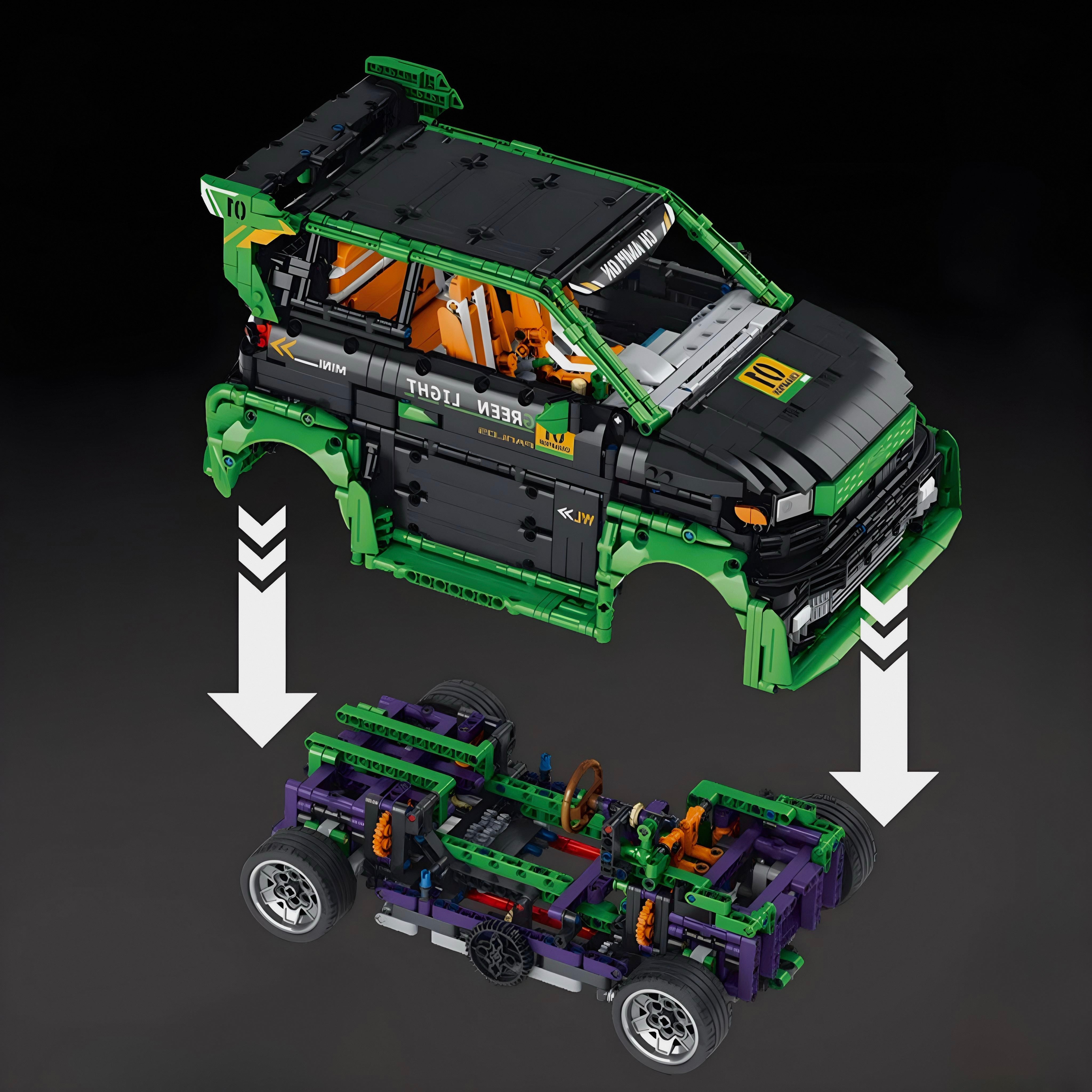 400BHP Baby Rocket | 2862pcs — view 3 | Power Brickz