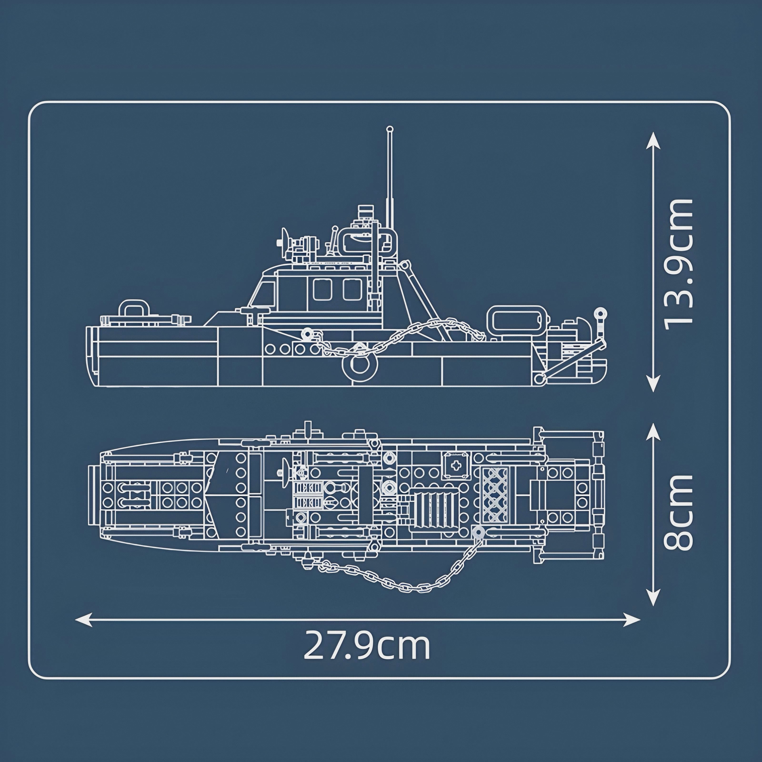 Police Boat | 416pcs — view 6 | Power Brickz