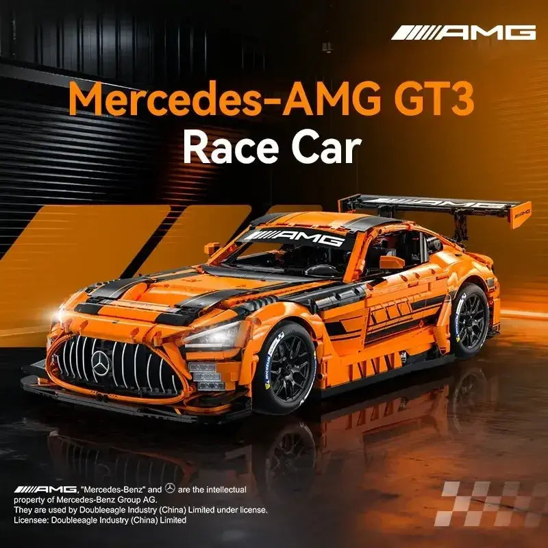 Mercedes AMG GT Black Series – brick-built display model made from building blocks