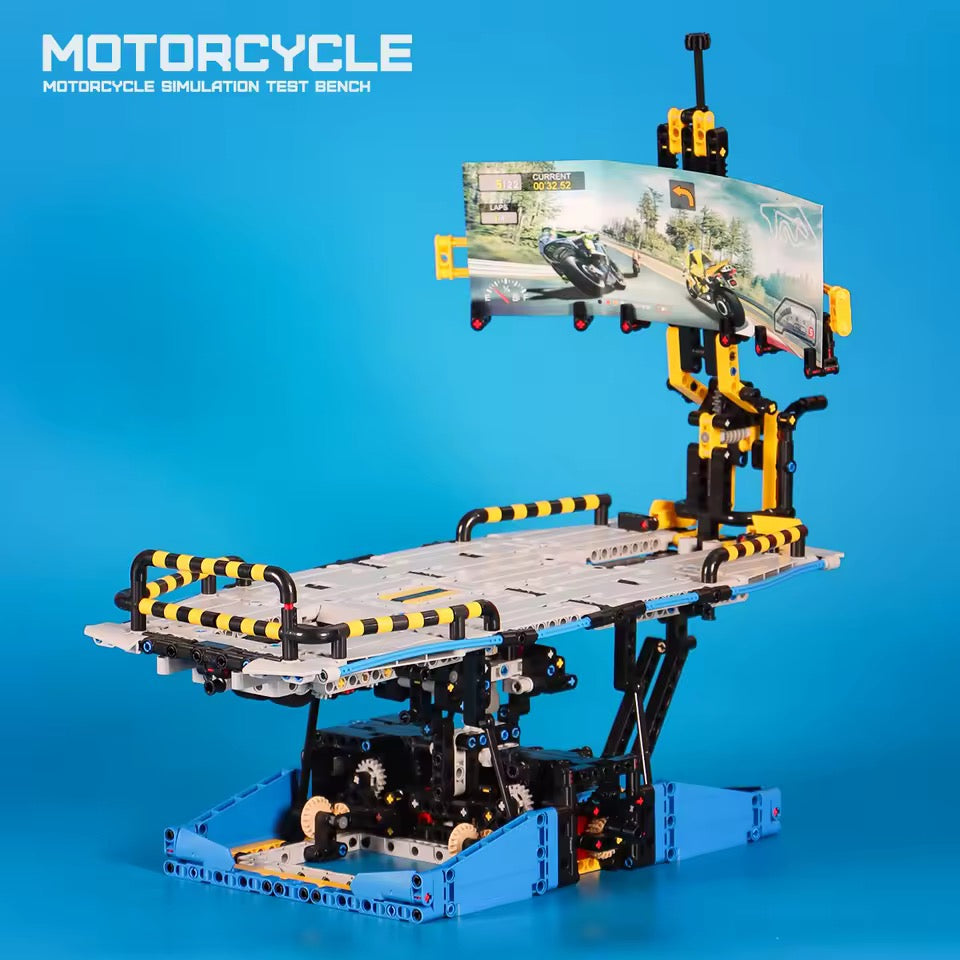 Motorcycle Simulation Test Bench – brick-built display model made from building blocks