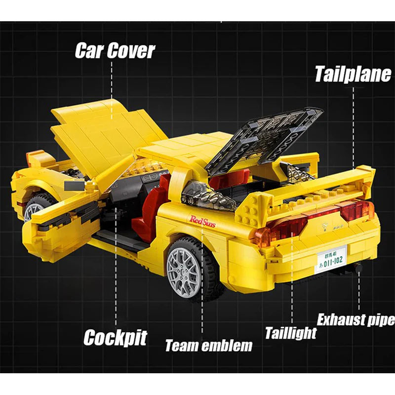Initial D FD3S RX-7 | 1655pcs — view 11 | Power Brickz