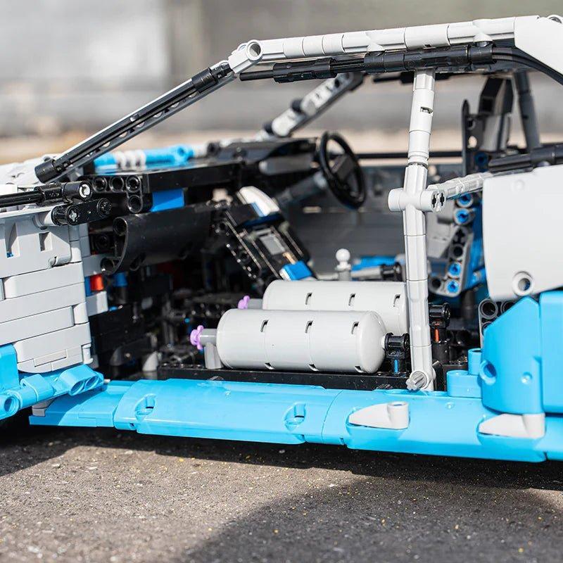 JDM R34 Coupé 'Godzilla' – brick-built display model made from building blocks