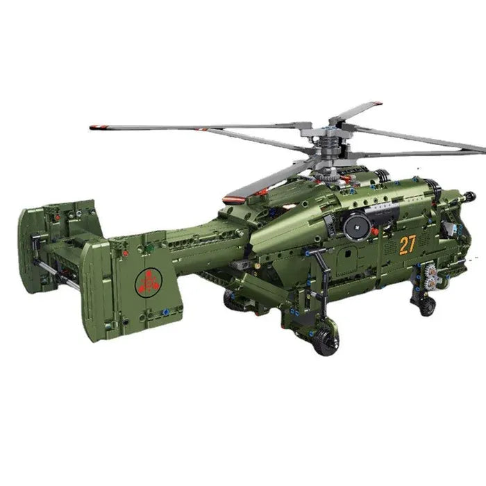 Ka-27 Helicopter – brick-built display model made from building blocks