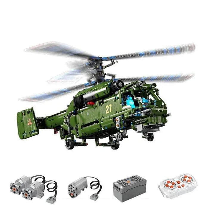 Ka-27 Helicopter – brick-built display model made from building blocks
