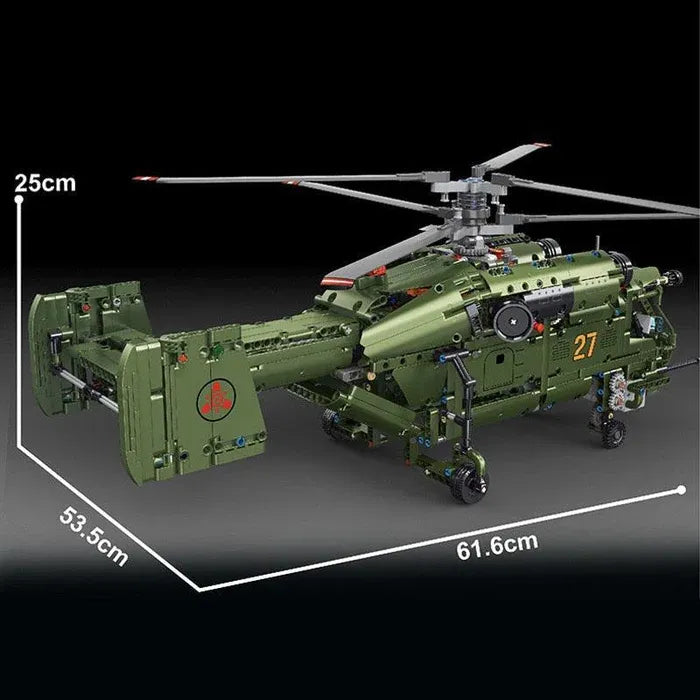Ka-27 Helicopter – brick-built display model made from building blocks