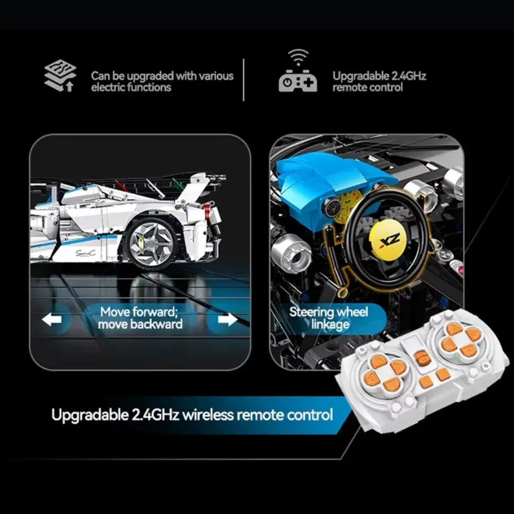 Maranello Legend V12 – brick-built display model made from building blocks