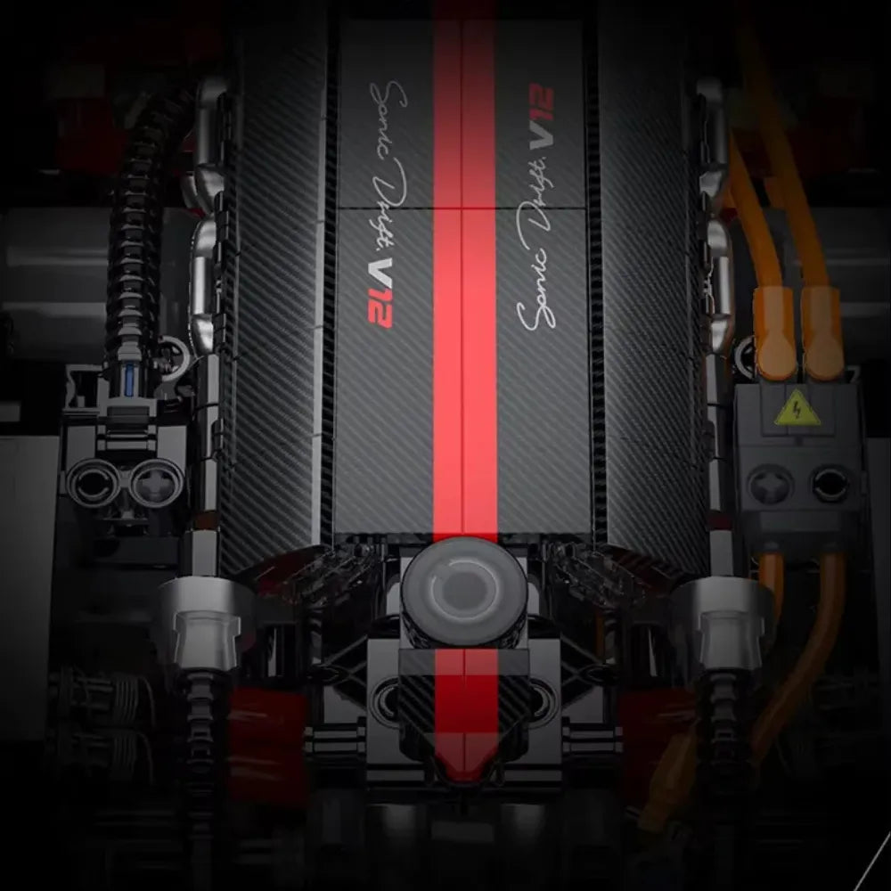 Maranello Legend V12 – brick-built display model made from building blocks