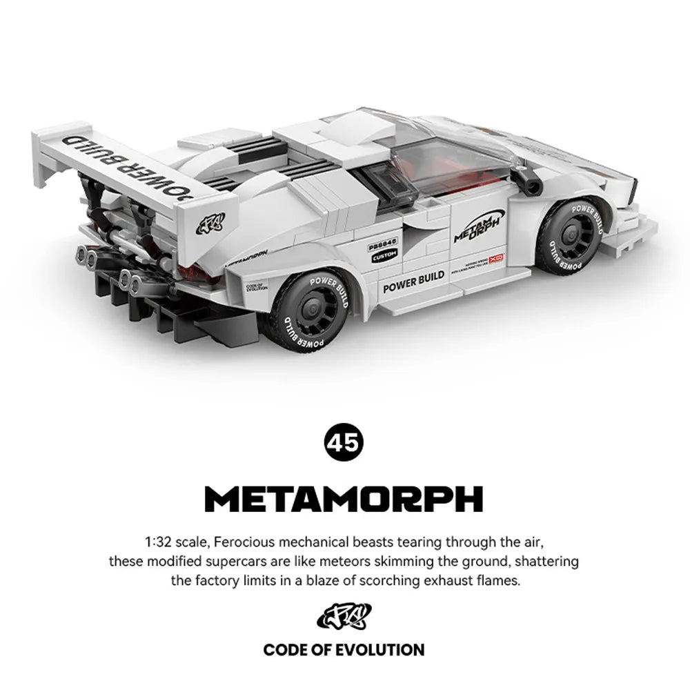 Metamorph Countach – brick-built display model made from building blocks