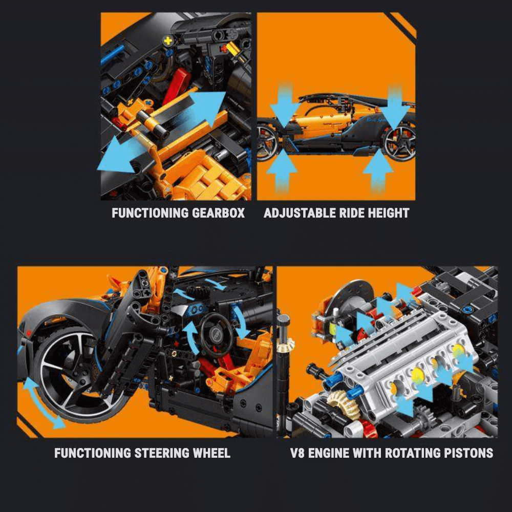 British Sabre Hypercar - Ultimate Edition - Building Blocks Set | Power Brickz