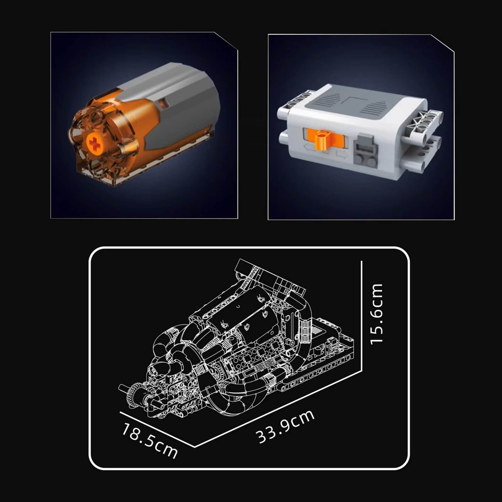 V8 Formula 1 Engine - Building Blocks Set | Power Brickz