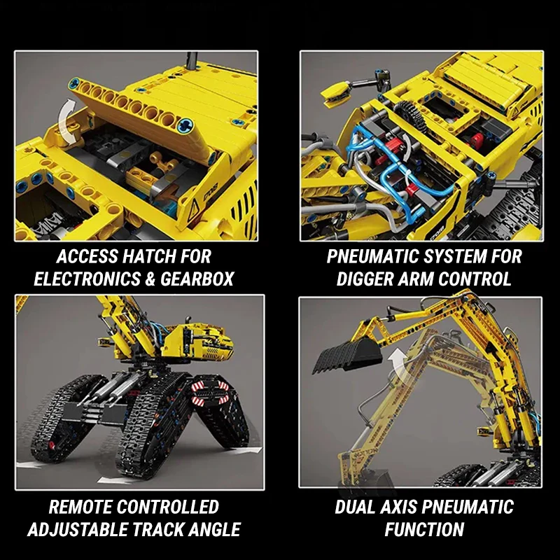 RC Morphing Excavator - Building Set | Power Brickz