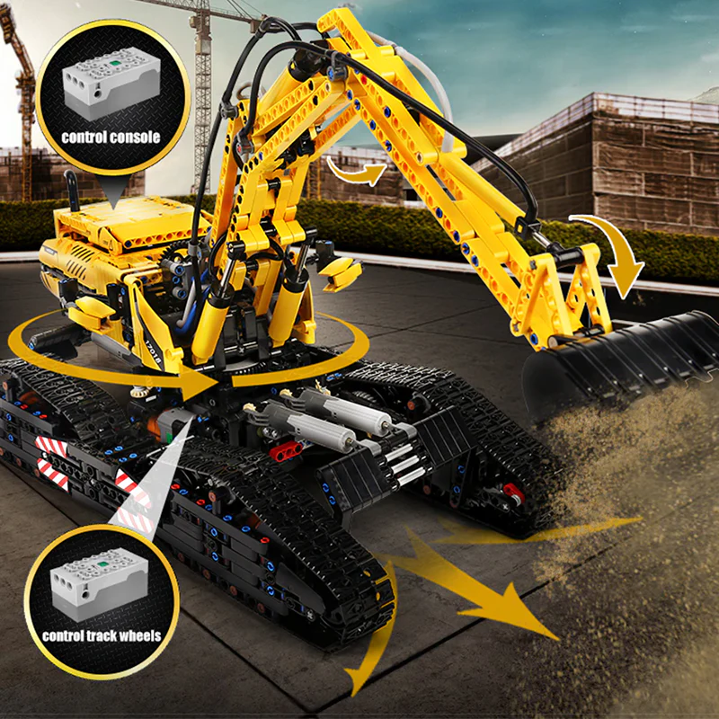 RC Morphing Excavator - Building Set | Power Brickz