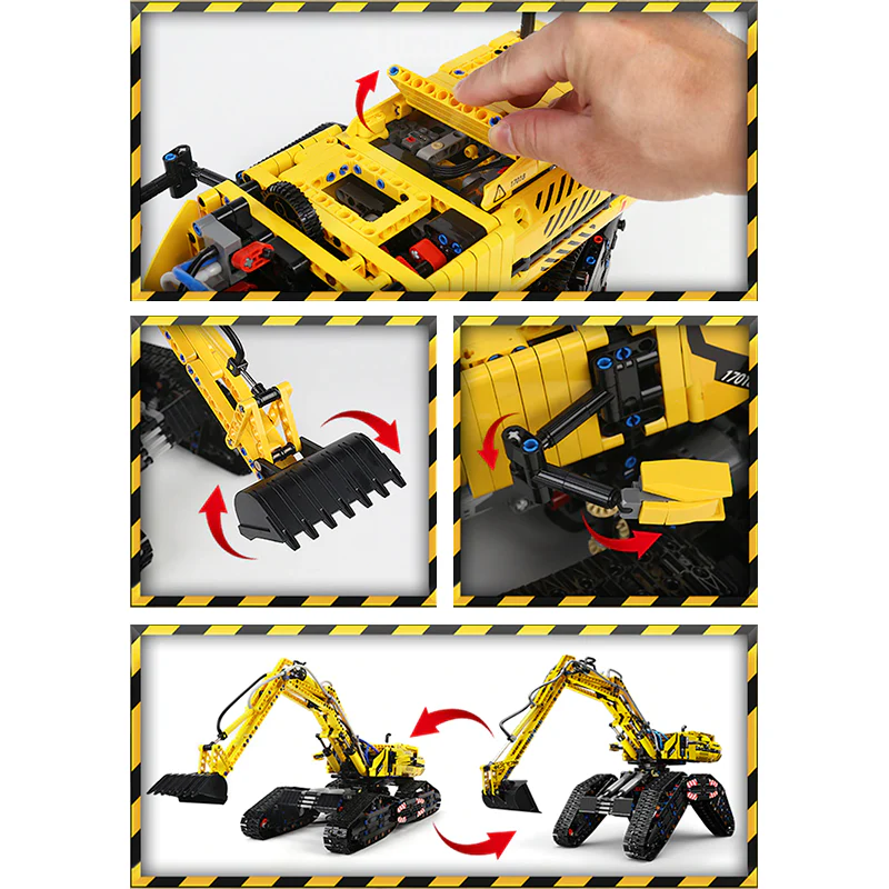 RC Morphing Excavator - Building Set | Power Brickz