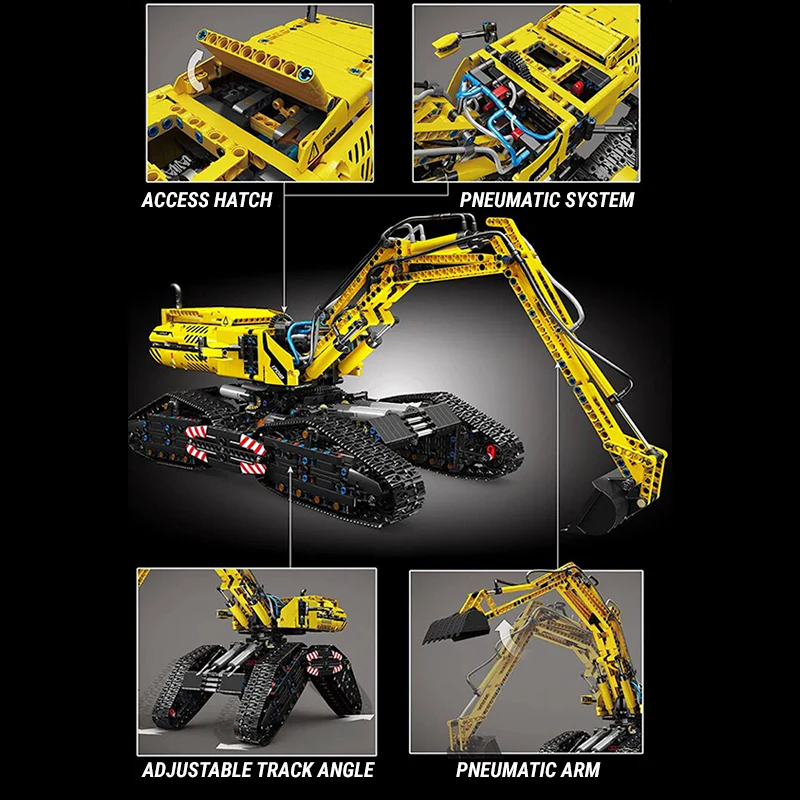 RC Morphing Excavator - Building Set | Power Brickz